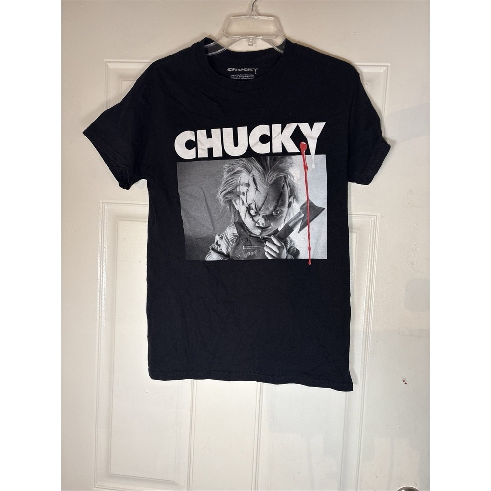 Chucky T Shirt Size Small Black Graphic Child's Play Movie Short Sleeve